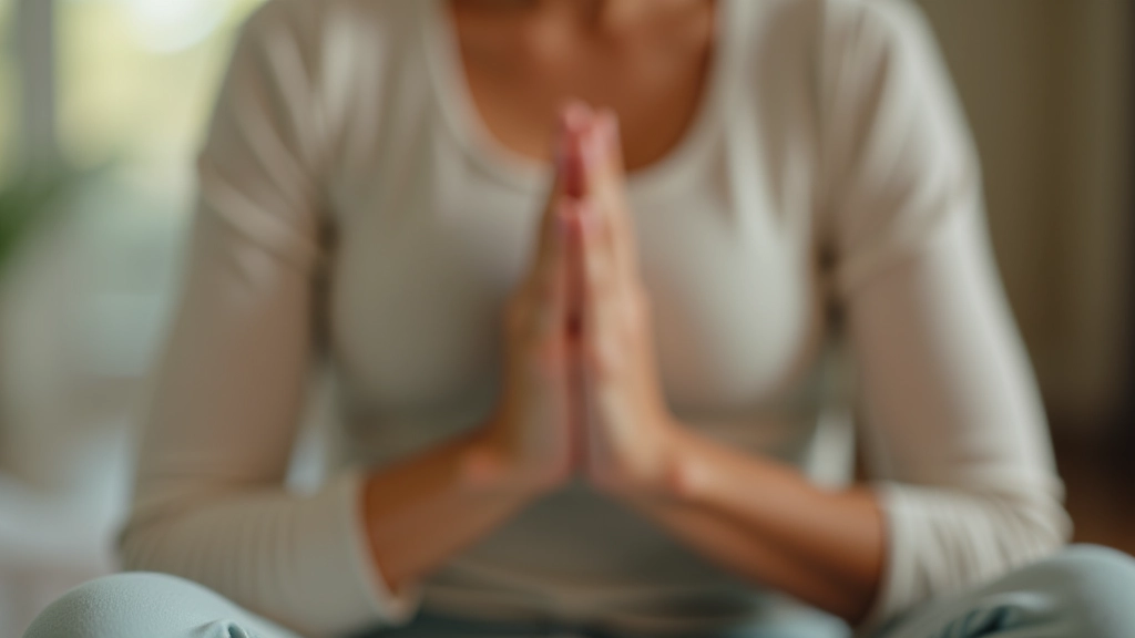 Detail dechového cvičení v domácím prostředí